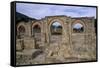 Moorish Arch Portico on Plaza De Armas, Ruins of Medina Azahara Medieval Palace-City-null-Framed Stretched Canvas