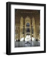 Moorish Architecture of the Court of the Lions, the Alhambra, Granada, Andalucia (Andalusia), Spain-Nedra Westwater-Framed Photographic Print