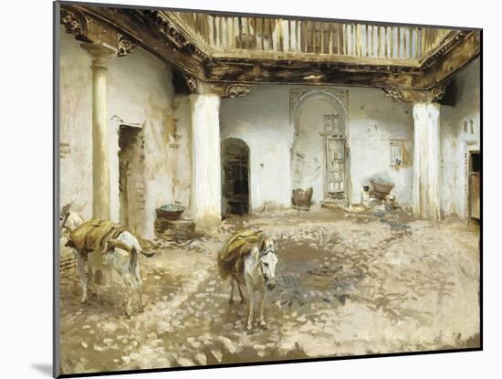 Moorish Courtyard, 1913-John Singer Sargent-Mounted Giclee Print