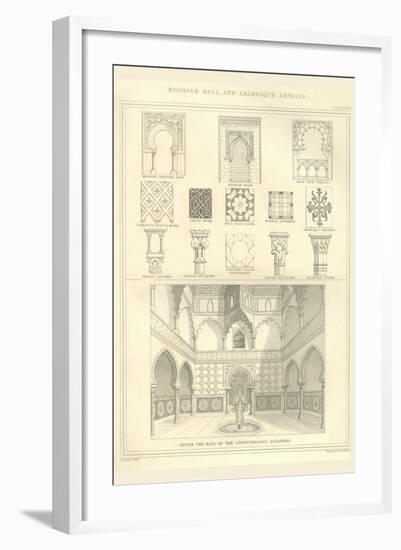 Moorish Hall and Arabesque-Richard Brown-Framed Art Print