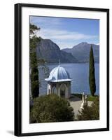 Moorish Style Classical Temple, Gardens of Villa Melzi, Bellagio, Lake Como, Lombardy, Italy-Peter Barritt-Framed Photographic Print