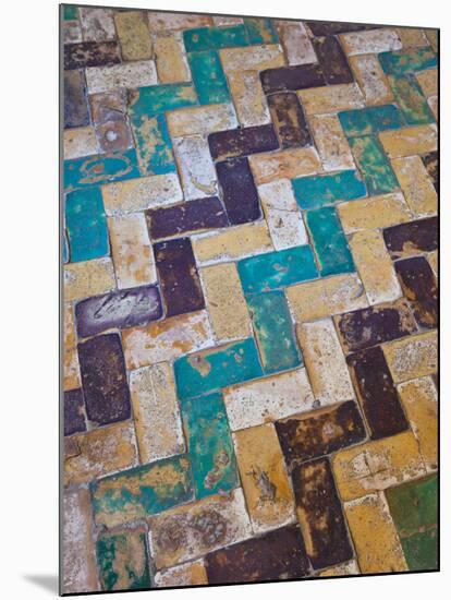 Moorish Tiles, the Alcazar, Seville, Spain-Walter Bibikow-Mounted Photographic Print