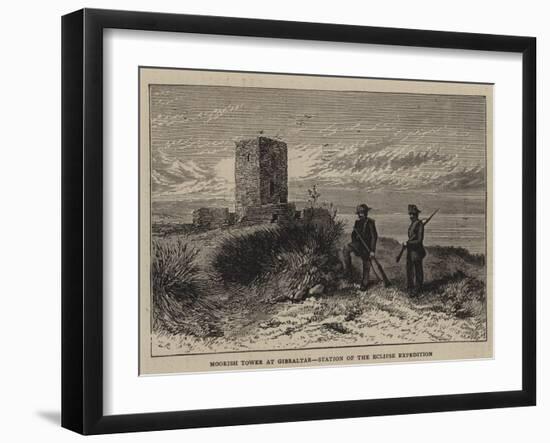 Moorish Tower at Gibraltar, Station of the Eclipse Expedition-null-Framed Giclee Print