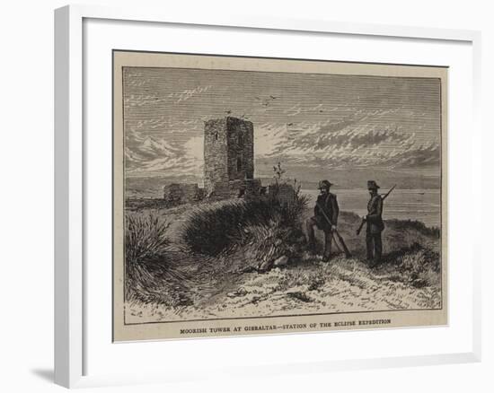 Moorish Tower at Gibraltar, Station of the Eclipse Expedition-null-Framed Giclee Print
