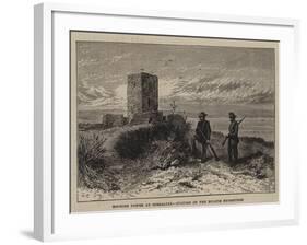 Moorish Tower at Gibraltar, Station of the Eclipse Expedition-null-Framed Giclee Print