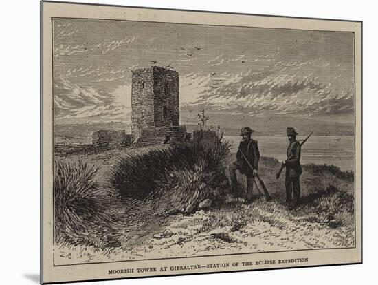 Moorish Tower at Gibraltar, Station of the Eclipse Expedition-null-Mounted Giclee Print