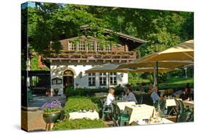 Moorlake, popular tourist cafe at the Havel River, Berlin, Germany-null-Stretched Canvas