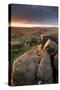 Moorland View at Belstone with Granite Outcrops, Near Okehampton, Dartmoor Np, Devon, England, UK-Ross Hoddinott-Stretched Canvas