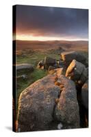Moorland View at Belstone with Granite Outcrops, Near Okehampton, Dartmoor Np, Devon, England, UK-Ross Hoddinott-Stretched Canvas