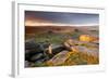 Moorland View at Belstone with Granite Outcrops, Near Okehampton, Dartmoor Np, Devon, England, UK-Ross Hoddinott-Framed Photographic Print