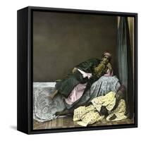 Moors Resting in Tangier (Morocco), Circa 1885-Leon, Levy et Fils-Framed Stretched Canvas