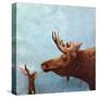 Moose and Rabbit-Lucia Stewart-Stretched Canvas