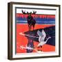 "Moose and White Goose,"March 23, 1935-Jacob Bates Abbott-Framed Giclee Print