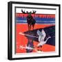 "Moose and White Goose,"March 23, 1935-Jacob Bates Abbott-Framed Giclee Print