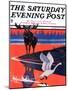 "Moose and White Goose," Saturday Evening Post Cover, March 23, 1935-Jacob Bates Abbott-Mounted Giclee Print