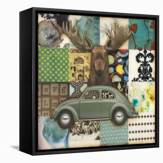 Moose Bug-Laura Van Horne-Framed Stretched Canvas