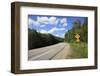 Moose Crossing Sign-Wendy Connett-Framed Photographic Print