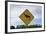 Moose Crossing Sign-Paul Souders-Framed Photographic Print