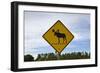 Moose Crossing Sign-Paul Souders-Framed Photographic Print