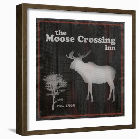 Moose Crossing-Lauren Gibbons-Framed Art Print