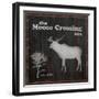 Moose Crossing-Lauren Gibbons-Framed Art Print
