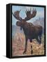 Moose (Elk), Cuthbert Swan-Cuthbert Swan-Framed Stretched Canvas