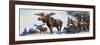 Moose Family-G. W Backhouse-Framed Giclee Print