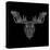 Moose Head Black Mesh-Lisa Kroll-Stretched Canvas