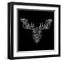 Moose Head Black Mesh-Lisa Kroll-Framed Art Print