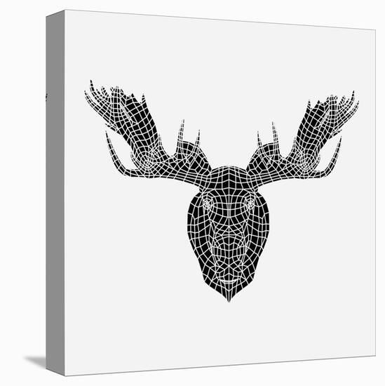 Moose Head Mesh-Lisa Kroll-Stretched Canvas