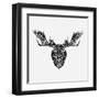 Moose Head Mesh-Lisa Kroll-Framed Art Print