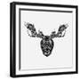 Moose Head Mesh-Lisa Kroll-Framed Art Print