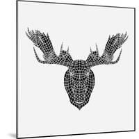 Moose Head Mesh-Lisa Kroll-Mounted Art Print