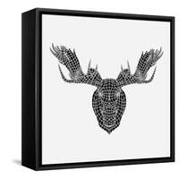 Moose Head Mesh-Lisa Kroll-Framed Stretched Canvas