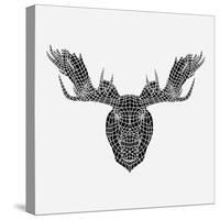 Moose Head Mesh-Lisa Kroll-Stretched Canvas