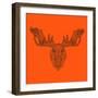 Moose Head Orange Mesh-Lisa Kroll-Framed Premium Giclee Print