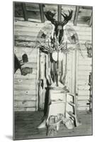 Moose Head, Snowshoes, Trunk Cabinet-null-Mounted Art Print