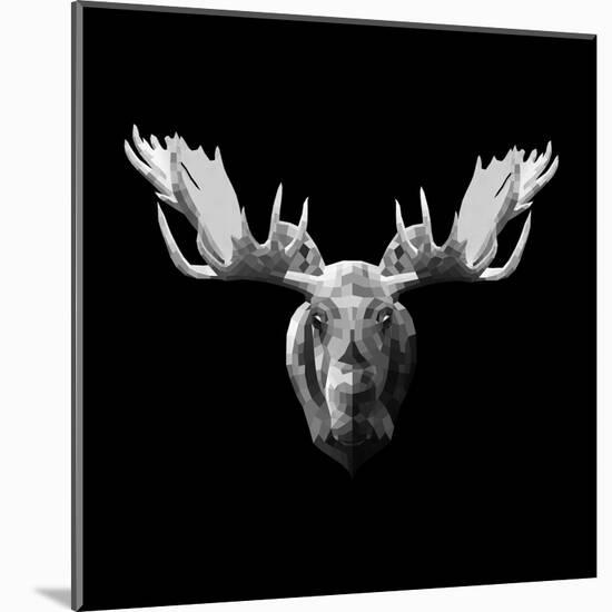 Moose Head-Lisa Kroll-Mounted Art Print