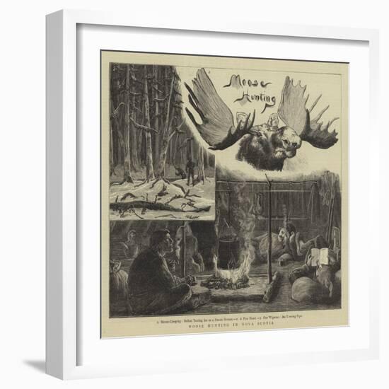 Moose Hunting in Nova Scotia-null-Framed Giclee Print