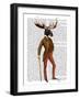 Moose in Suit Full-Fab Funky-Framed Art Print