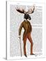 Moose in Suit Full-Fab Funky-Stretched Canvas