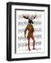 Moose in Suit Full-Fab Funky-Framed Art Print