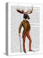 Moose in Suit Full-Fab Funky-Stretched Canvas