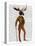 Moose in Suit Full-Fab Funky-Stretched Canvas