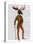 Moose in Suit Full-Fab Funky-Stretched Canvas