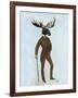 Moose in Suit Full-Fab Funky-Framed Art Print