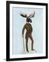 Moose in Suit Full-Fab Funky-Framed Art Print