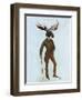 Moose in Suit Full-Fab Funky-Framed Art Print