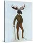 Moose in Suit Full-Fab Funky-Stretched Canvas