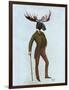 Moose in Suit Full-Fab Funky-Framed Art Print